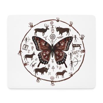 Rune Circle Butterfly - Mouse Pad (horizontal) - white - Front
