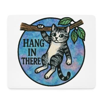 Hang In There Katzen-Patch - Mousepad (Querformat) - Weiß - Vorne