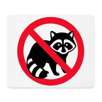 No Raccoon Zone Emblem - Mouse Pad (horizontal) - white - Front