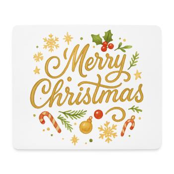 Merry Christmas Deko Schmuck - Mousepad (Querformat) - Weiß - Vorne