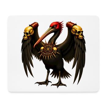 Dark Raven with Skulls - Mouse Pad (horizontal) - white - Front