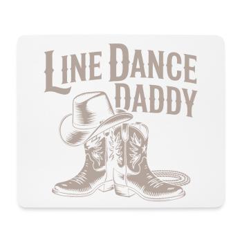 Line Dance Daddy Cowboy Boots - Mouse Pad (horizontal) - white - Front