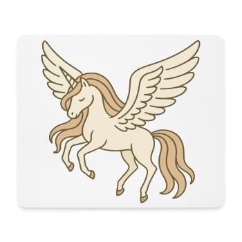 Licorne pégase pastel volante avec des ailes - Tapis de souris (format paysage) - blanc - Devant