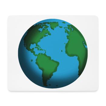Earth Globe Teal Icon - Mouse Pad (horizontal) - white - Front