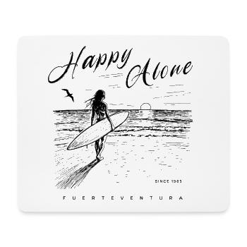 Sonnenuntergang Surferin am Meer Fuerteventura - Mousepad (Querformat) - Weiß - Vorne