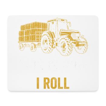 Traktor Spruch So rolle ich - Mousepad (Querformat) - Weiß - Vorne