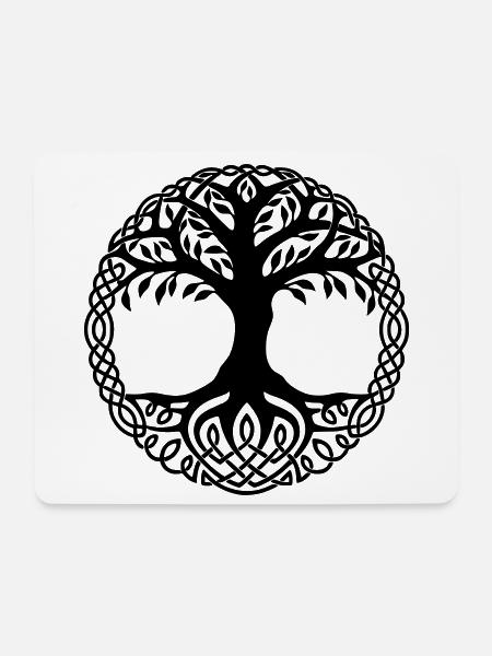 arbre de vie - Tapis de souris (format paysage) - blanc