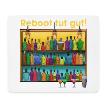 Reboot Barpalette: Bunte Spirituosen - Mousepad (Querformat) - Weiß - Vorne