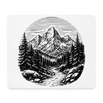 Path through the forest - Mouse Pad (horizontal) - white - Front