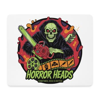 La Faucheuse de Horror Heads avec la tronçonneuse - Tapis de souris (format paysage) - blanc - Devant