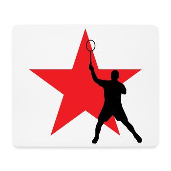 Badminton - Sport - Racket - Mouse Pad (horizontal) - white - Front