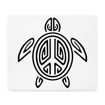 Turtle Peace - Mousepad (Querformat) - Weiß - Vorne