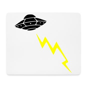 UFO Invasion Lightning Attack Alien Vector - Mouse Pad (horizontal) - white - Front