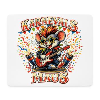 Kölner Karneval Maus Rock Alaaf Lustig - Mousepad (Querformat) - Weiß - Vorne