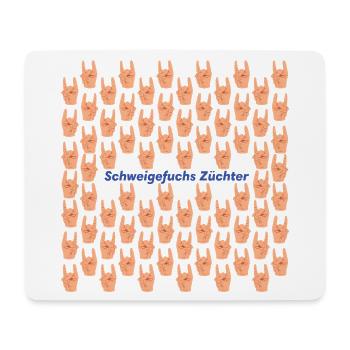 Schweigefuchs Züchter Muster - Mousepad (Querformat) - Weiß - Vorne