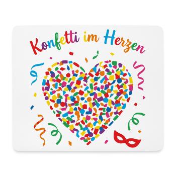 carnival and carnival confetti in the heart Pullover Hoodie - Mouse Pad (horizontal) - white - Front