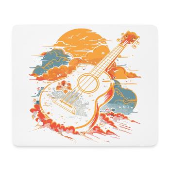Ukulele Illustration - Mousepad (Querformat) - Weiß - Vorne