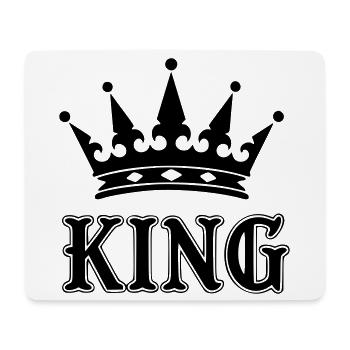 Couronne king - Tapis de souris (format paysage) - blanc - Devant