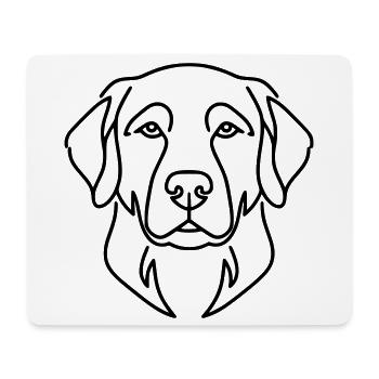Labrador Kopf Hund Portrait Vektor - Mousepad (Querformat) - Weiß - Vorne