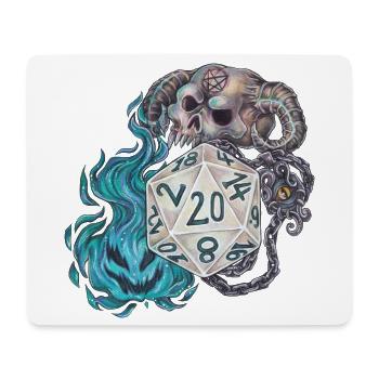 RPG Tabletop D20 Dice Gift Warlock - Mouse Pad (horizontal) - white - Front