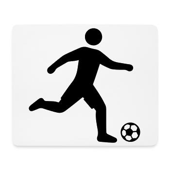 Silhouette du footballeur - Tapis de souris (format paysage) - blanc - Devant