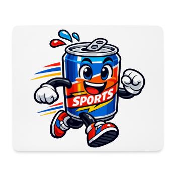 Fröhliche Sportkanne Sprint - Mousepad (Querformat) - Weiß - Vorne