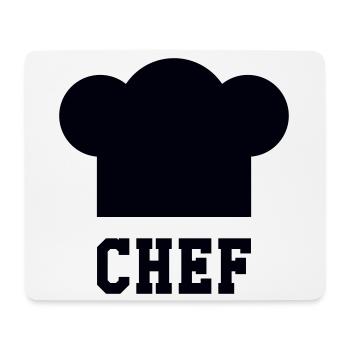 Chef Toque - Kitchen - Cook - Mouse Pad (horizontal) - white - Front