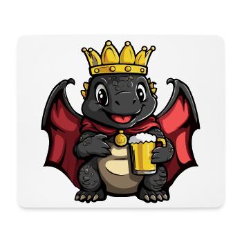 Dinosaur Stegosaurus Beer King - Mouse Pad (horizontal) - white - Front
