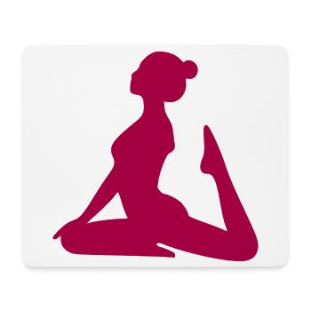 Silhouettes de yoga Formes de yoga - Tapis de souris (format paysage) - blanc - Devant