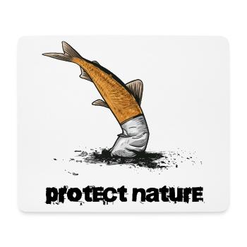 Naturschutz Gewässerschutz Zigarette - Mousepad (Querformat) - Weiß - Vorne