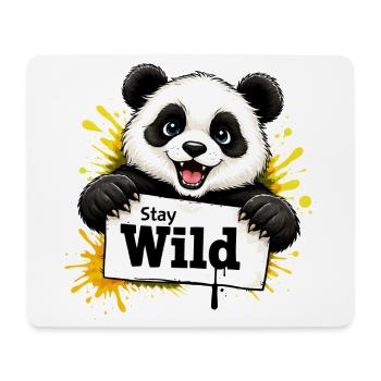 Panda Graffiti Illustration Stay Wild - Mouse Pad (horizontal) - white - Front