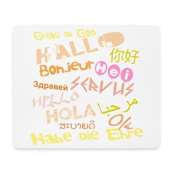 Hello International - Mousepad (Querformat) - Weiß - Vorne