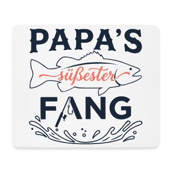 Papas süßester Fang - Angler Baby & Kind Design - Mousepad (Querformat) - Weiß - Vorne