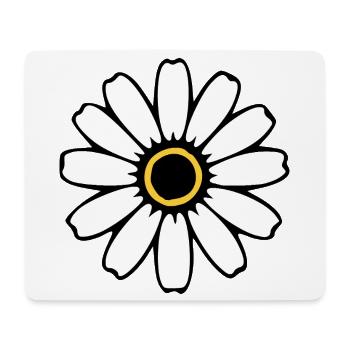 Weiße Blume weiß Blumen Blüte Wildblumen Kräuter  - Mousepad (Querformat) - Weiß - Vorne