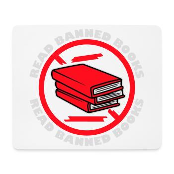 Lire des livres interdits Verbotene Bücher Lesen Freiheit - Tapis de souris (format paysage) - blanc - Devant