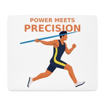 Power meets precision - javelin throw - Mouse Pad (horizontal) - white - Front