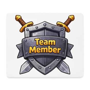 Team Member Schild Abzeichen - Mousepad (Querformat) - Weiß - Vorne