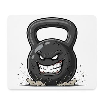 Angry Kettlebell – Burst of Force - Mouse Pad (horizontal) - white - Front