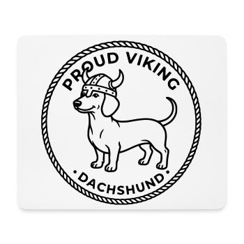 dackel wikinger stolz - Mousepad (Querformat) - Weiß - Vorne