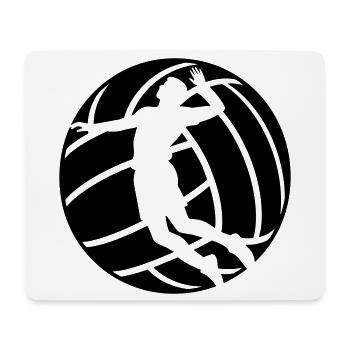 Volley-ball - Tapis de souris (format paysage) - blanc - Devant