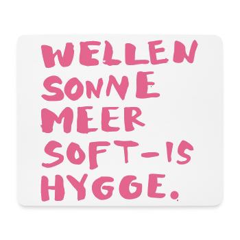 hygge words pink - Mousepad (Querformat) - Weiß - Vorne