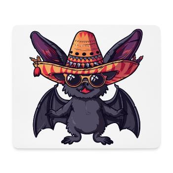 Sombrero Drôle de Chauve-souris - Tapis de souris (format paysage) - blanc - Devant