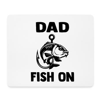 dad_fish_on - Mouse Pad (horizontal) - white - Front