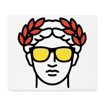 Römische Statue Sonnenbrille Antike Kunst - Mousepad (Querformat) - Weiß - Vorne