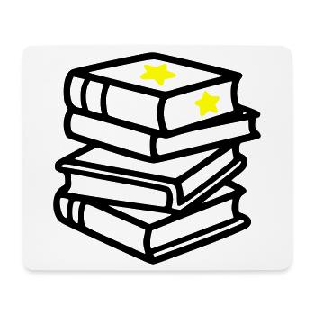 Bücherstapel Stern Fantasy Lesen Buchclub - Mousepad (Querformat) - Weiß - Vorne