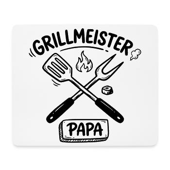 Grillmeister Papa Vatertag Grillen Männer - Mousepad (Querformat) - Weiß - Vorne