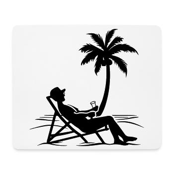 Sommer Relaxen Urlaub - Mousepad (Querformat) - Weiß - Vorne