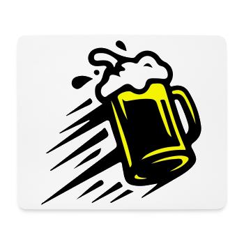 Bier Bierkrug Symbol - Mousepad (Querformat) - Weiß - Vorne