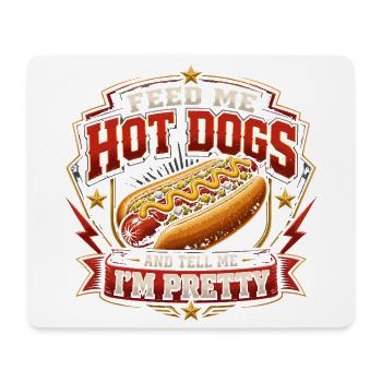 Gib mir Hotdogs und sag mir, ich bin ein richtiger - Mousepad (Querformat) - Weiß - Vorne
