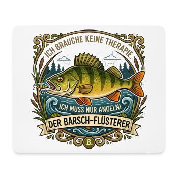 Der Barsch-Flüsterer - Mousepad (Querformat) - Weiß - Vorne